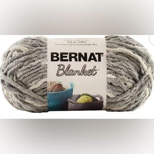 BERNAT SOFT BLANKET YARN - Shade: Silver Steel Color # 10001 - NEW | Baby | Knit